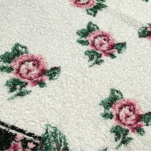 Vintage Franco Fringed Towels Roses Rose Print Set of Two Made in USA - Picture 7 of 13